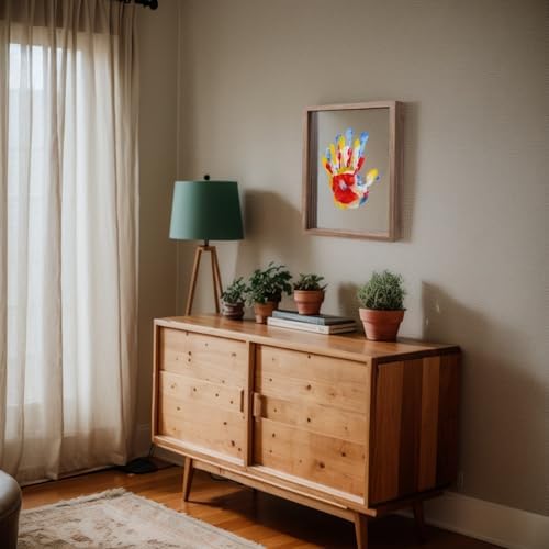 Family Handprint Frame Kit with 12 Colors Pens