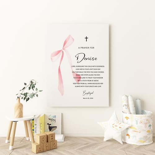 Personalized Cross Baptism Sign with Name Date