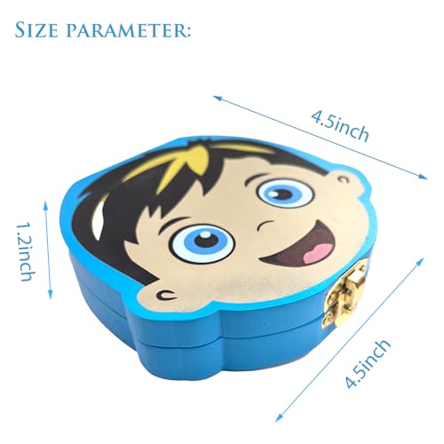 PAMBO Baby Tooth Fairy Box - Wooden Keepsake Storage for Kids