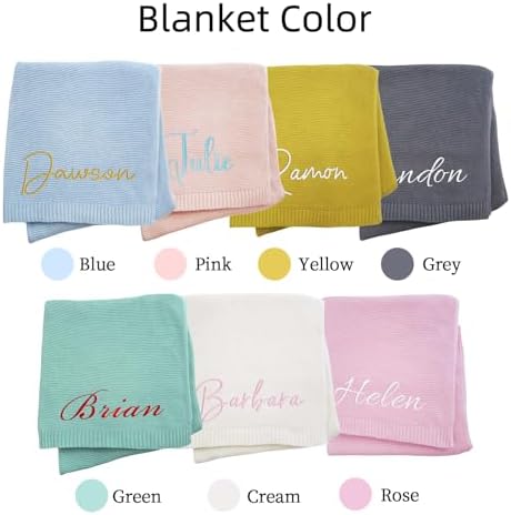 Custom Baby Blanket with Name - Personalized 30x40in Soft Knit Blanket