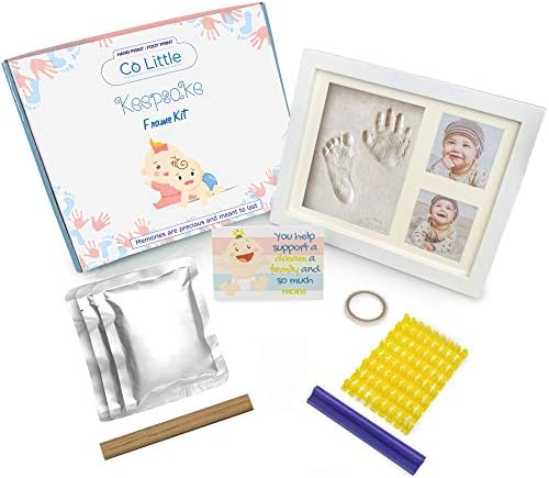 Co Little Baby Footprint and Handprint Frame - Date Name Stamp Kit
