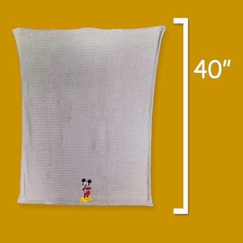 Cudlie Baby Blanket Mickey Mouse Licensed Gray Fleece
