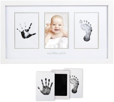 Pearhead Baby Hand Footprint Kit - Inkless Clean-Touch Gender-Neutral Frame