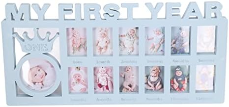 FTVOGUE Newborn Photo Frame - 12 Month Blue Keepsake Frames