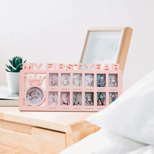 Ter Baby 1st Year Photo Frame - 12 Month Keepsake Pink