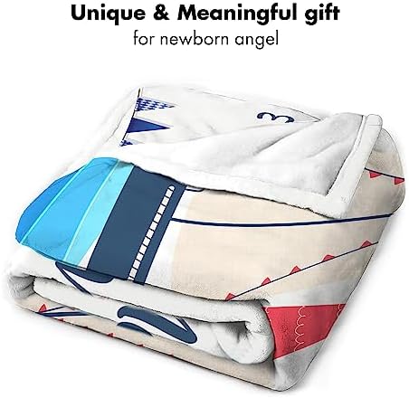 Personalized Sailing Baby Blanket with Name and Milestone Tracker