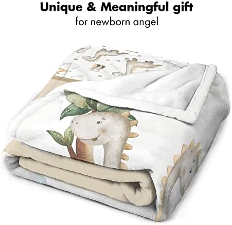 Personalized Dinosaur Baby Blanket with Name and Custom Design