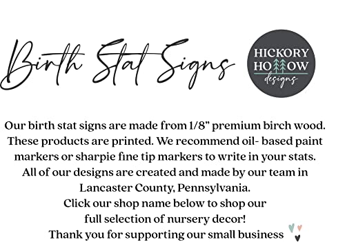 Birth Stat Sign Personalized for Newborn Baby Sage