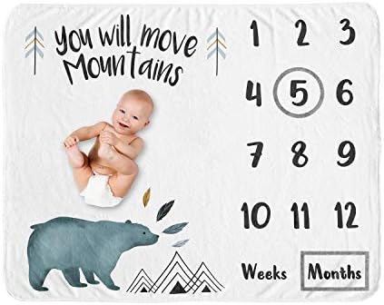 Sweet Jojo Designs Mountain Boy Milestone Blanket