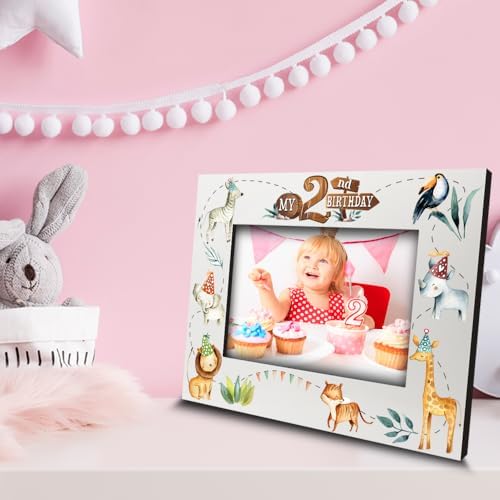 BELLA BUSTA 2nd Birthday Safari Frame - Custom Animal Design