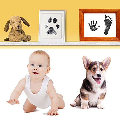 Lsushine Ink Pad for Baby Footprint Handprint Black