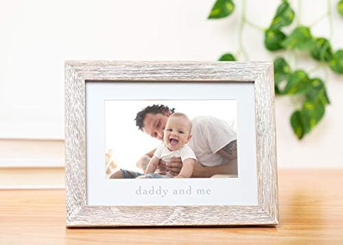 Pearhead Daddy Me Baby Picture Frame - 4x6 Wood Frame