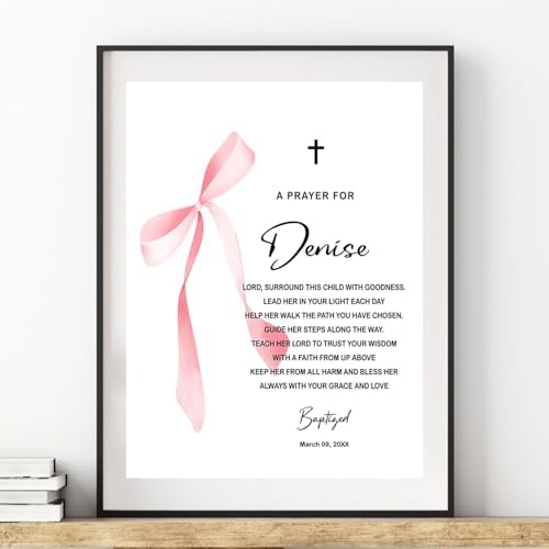 Personalized Cross Baptism Sign with Name Date