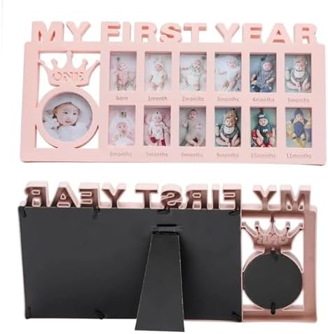 Ter Baby 1st Year Photo Frame - 12 Month Keepsake Pink