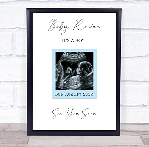 The Card Zoo Baby Scan Photo Gender Reveal Frame
