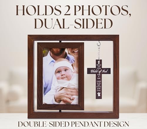 InnoBeta Baptism Gifts for Girls - Wood Frame 4x6