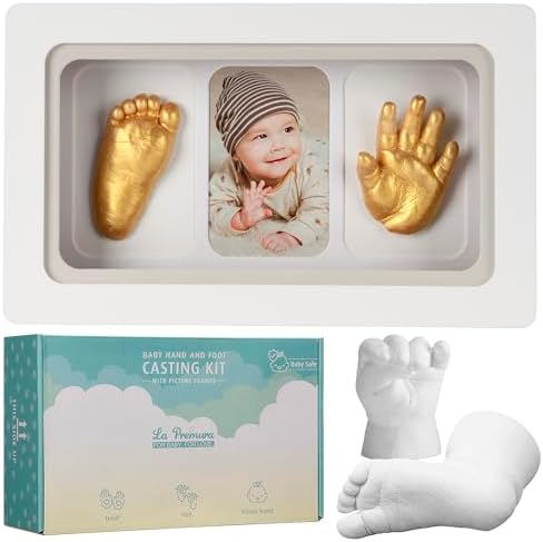 La Premura Baby Handprint Casting Kit with Shadow Box Frame 1