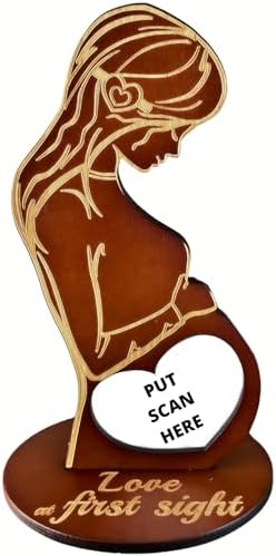 Hearts Sign Baby Ultrasound Photo Frame - Brown 1
