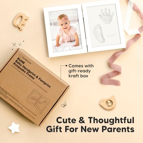 KeaBabies Personalized Hand Footprint Kit - Quick Dry Clay