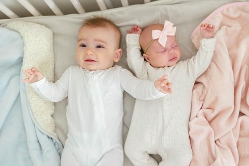 Ultra Plush Sherpa Baby Blanket - 30x40 Soft Durable Pink