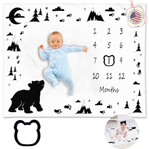Bear Baby Blanket with Felt Frame 50x40 Gender-Neutral