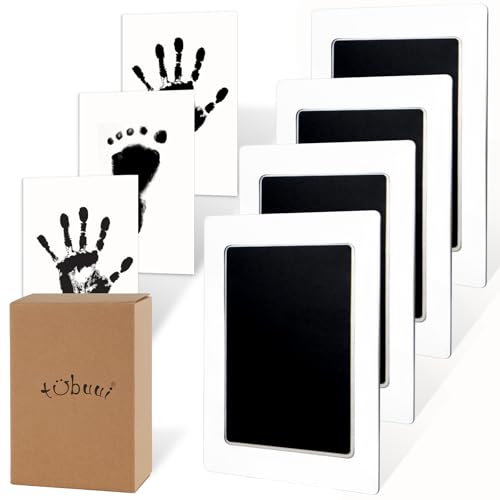 Tubuui 4-Pack Inkless Hand and Footprint Kit for Baby