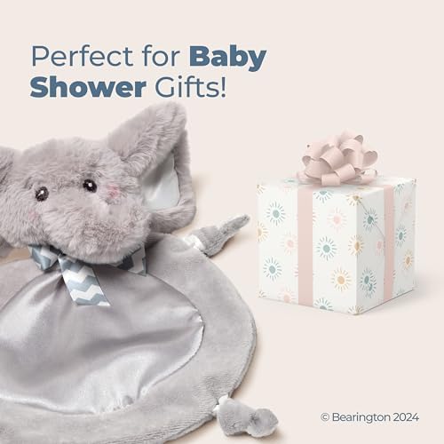 Bearington Collection Baby Elephant Blanket - 8x7 Inch Wee Spout