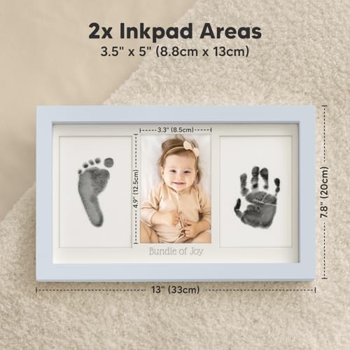 KeaBabies Inkless Hand Footprint Kit - Mist Blue