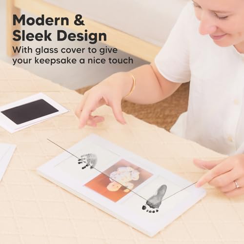KeaBabies Inkless Hand Footprint Kit - Baby Keepsake Frame