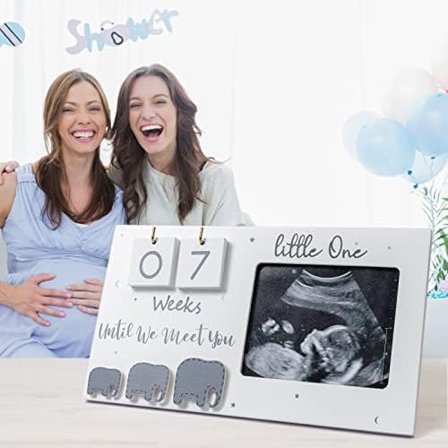 Jwitao Sonogram Picture Frame with Countdown Weeks
