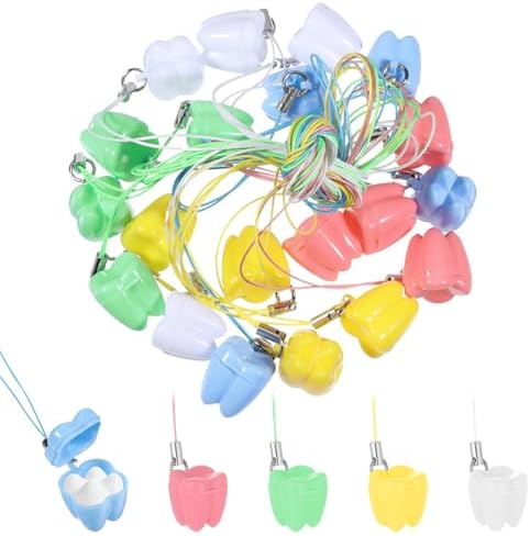 JIYIN 20 Pcs Tooth Necklace Boxes Lost Teeth Organizer