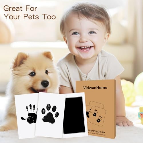 VidwanHome Baby Hand Footprint Kit 4pc Inkless