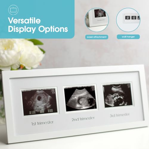 Pearhead Trimester Sonogram Frame - White