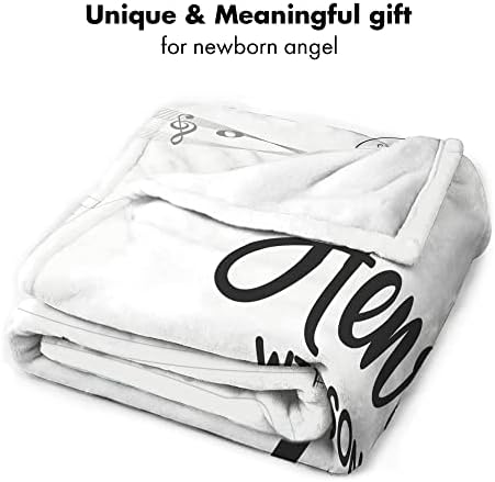 Personalized Music Baby Blanket with Custom Name and Guitar Design