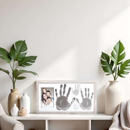 Kate Milo Rustic Farmhouse Family Handprint Frame