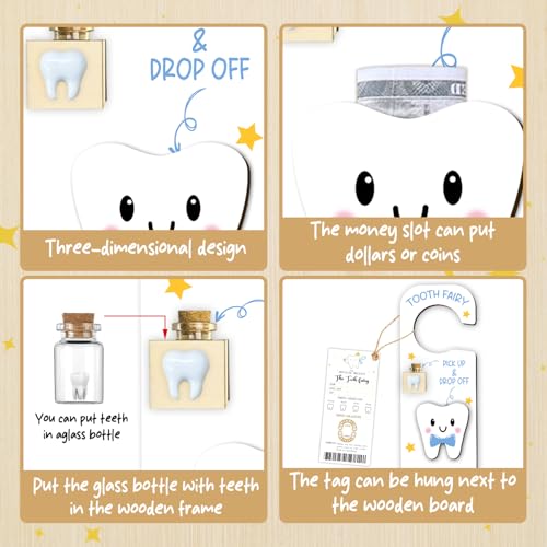 Wuguimeii 3Pcs Tooth Fairy Kit - Magical Lost Teeth Gifts