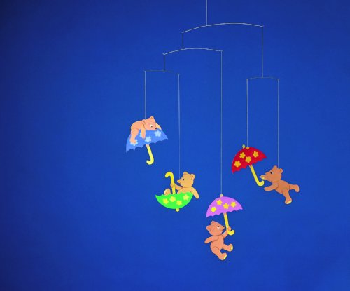 Hugging Bears Hanging Mobile - 20 Inches - Handmade in Denmark