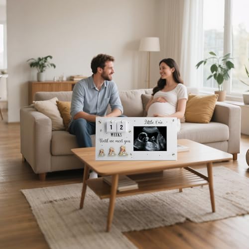 CORODER Cute Bear Ultrasound Frame with Baby Countdown