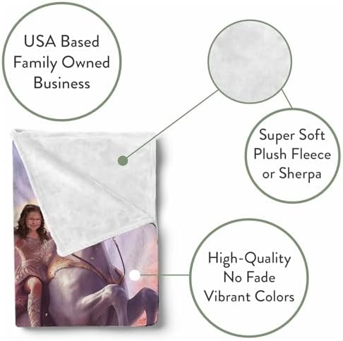 Zocoshi Personalized Princess Blanket with Custom Photo and Monogram 1