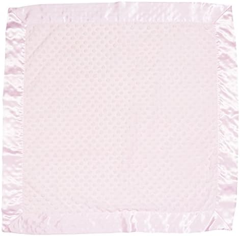 Bearington Collection Pink Satin Baby Lovey Blanket