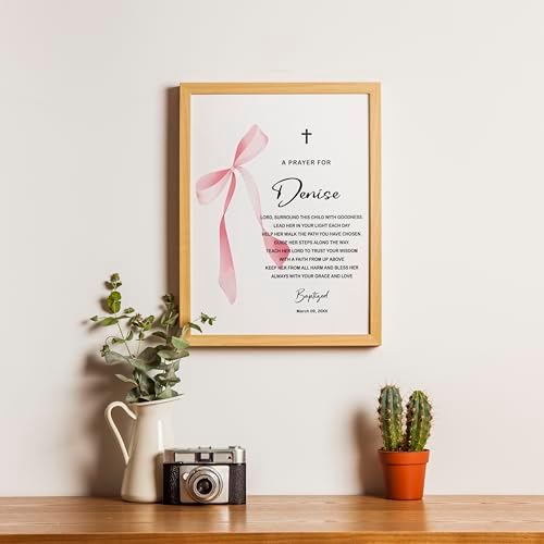 Personalized Cross Baptism Sign with Name Date