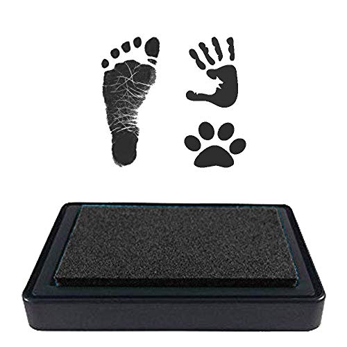 Lsushine Ink Pad for Baby Footprint Handprint Black
