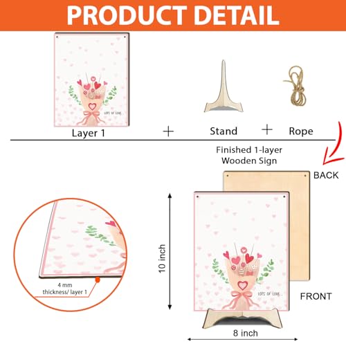 Pink Floral Bouquet Baby Handprint Sign