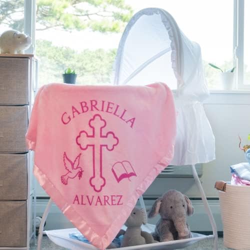 Custom Catch Personalized Baptism Baby Blanket - Boy or Girl