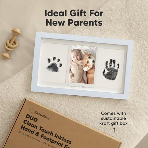 KeaBabies Inkless Hand Footprint Kit - Mist Blue