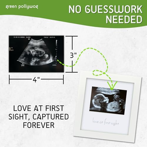 Green Pollywog Sonogram Frame - Pregnancy Gift