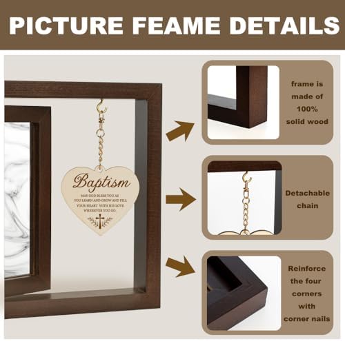 Baby Baptism Keepsake Photo Frame - Christening Gift for Boys Girls