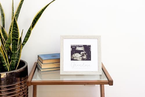 Kate Milo Rustic Sonogram Frame 4x5 Photo Insert Distressed Gray