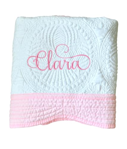 Personalized Baby Blanket With Name and Date Embroidered