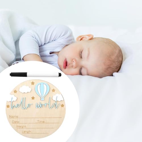 Gosknor Wooden Baby Welcome Sign with Pen